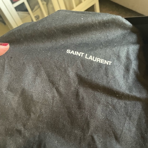 saint laurent grain de poudre matelasse chevron monogram chain wallet black - Picture 9 of 12